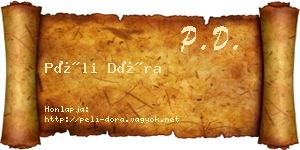 Péli Dóra névjegykártya