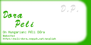 dora peli business card